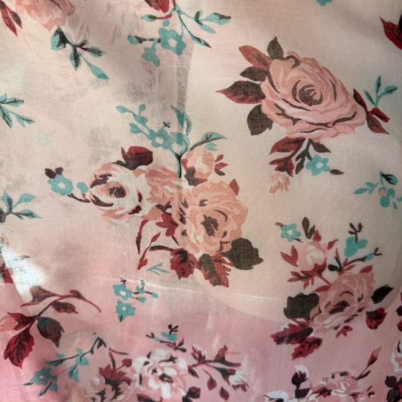 NWT Lane Bryant Rose Print Long Length Open Front Kimono One Size 1X-3X - Picture 6 of 8